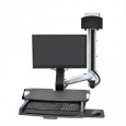 ERGOTRON StyleView® Combo System with Worksurface, Small CPU Holder (aluminum), držák na zeď, monitor/pc/myš/klávesnice