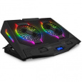 CONNECT IT NEO RGB podsvícení chladicí podložka pod notebook, ČERNÁ