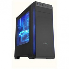 EVOLVEO T3, case ATX, 2x USB2.0 / 1x USB3.0 , 3x 120mm (modrý), černý s modrým podsvícením