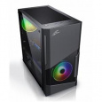 EVOLVEO M5, case mATX, 2x USB2.0 / 1x USB3.0 / 3x120mm LED / černý s průhlednou bočnicí