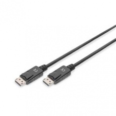 Digitus Připojovací kabel DisplayPort 1.2, DP M/M, 5,0 m, se západkou, Ultra HD 4K, bl