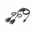 Digitus Adaptér USB na sériový port, RS232 2 x RS232, typ kabelu, Čipset: FT2232H, 1,5 m