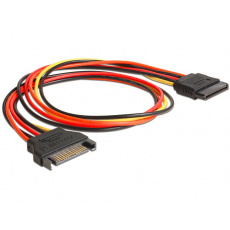 Delock napájecí kabel SATA 15 Pin samec > SATA 15 Pin samice prodlužující 50 cm