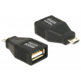 Delock Adapter USB micro-B samec > USB 2.0-A samice OTG, celý v pouzdru