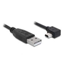 Delock kabel USB 2.0 A-samec > USB mini-B 5-pin samec pravoúhlý, 1 metru