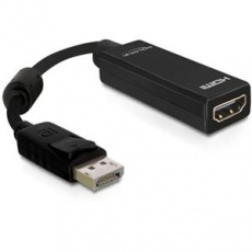 Delock Displayport 20pin samec > HDMI 19 pinový samice, délka 12,5 cm