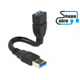 Delock kabel USB 3.0 A samec > USB 3.0 A samice ShapeCable 0.15 m