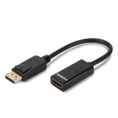 Digitus Adaptérový kabel DisplayPort, DP - HDMI typ A M / F, 0,15 m, s blokováním, kompatibilní s DP 1.1a, CE, bl