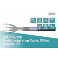 Digitus Cat.7 S/FTP instalační kabel, pro instalaci do země, 500 m, simplexní, PE