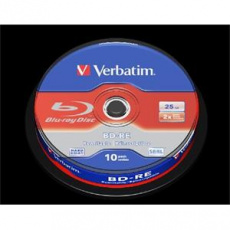 VERBATIM BD-RE SL 25GB, 2x, spindle 10 ks