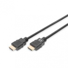 DIGITUS Vysokorychlostní propojovací kabel HDMI, typ AM / M, 1,0 m, s Ethernetem, Ultra HD 60p, zlatý, černý