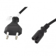 LANBERG CEE 7/16 na IEC 320 C7 EURO (RADIO) POWER CORD 3M VDE černý