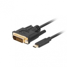 Lanberg USB-C(M)->DVI-D(24+1)(M) kabel 1m černá