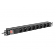 Lanberg POWER DISTRIBUTION UNIT (PDU) 19" LANBERG 1U 16A 2M 8X FRENCH OUTLETS BLACK