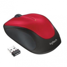 Logitech myš Wireless Mouse M235, optická, 3 tlačítka, červená,1000dpi