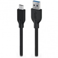 Genius ACC-A2CC-3A, Kabel, USB A / USB-C, USB 3.0, 3A, QC 3.0, opletený, 1,5m, černý