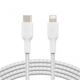 Belkin BOOST CHARGE™ Lightning/USB-C kabel, 2m, bílý - odolný