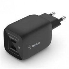 Belkin BOOST CHARGE™ Duální 65W USB-C Power Delivery GaN PPS nástěnná nabíječka, černá