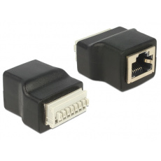 Delock adaptér RJ45 samice > Terminal Block 8 pin s tlačítkem