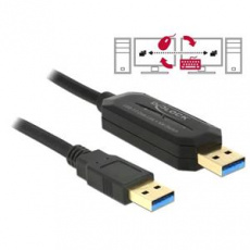 Delock kabel Data Link + KM Switch USB 3.0 Typ A samec > USB 3.0 Typ A samec 1.5 m