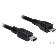 Delock Cable USB 2.0 micro-B male > USB mini male 1 m