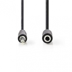 Nedis CAGB22050BK10 - Stereofonní Audio Kabel | 3,5mm Zástrčka - 3,5mm Zásuvka | 1 m | Černá barva