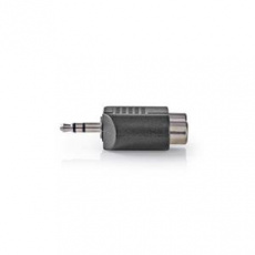 Nedis CAGB22940BK - Stereofonní audioadaptér | 3,5mm Zástrčka - 2x RCA Zásuvka | Černá barva