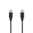 Nedis CCGB60000BK20 - USB 2.0 kabel | A Zástrčka - A Zástrčka | 2 m | Černá barva