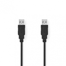 Nedis CCGB60000BK20 - USB 2.0 kabel | A Zástrčka - A Zástrčka | 2 m | Černá barva