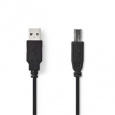 Nedis CCGB60100BK50 - USB 2.0 kabel | A Zástrčka - B Zástrčka | 5 m | Černá barva