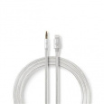 Nedis CCTB39940AL10 - Apple Lightning Sluchátkový Kabel s Adaptérem | Apple Lightning 8kolíková zástrčka – 3,5 mm Zástrčka | 1 m |