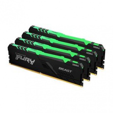 KINGSTON 128GB 3200MHz DDR4 CL16 DIMM (Kit of 4) FURY Beast RGB