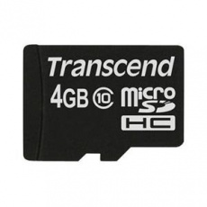 Transcend 4GB microSDHC (Class 10) paměťová karta (bez adaptéru)