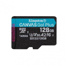 KINGSTON 128GB microSDHC Canvas Go! PLus 170R/100W U3 UHS-I V30 Card bez adapteru