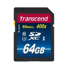 Transcend 64GB SDXC (Class10) UHS-I 400X (Premium) paměťová karta