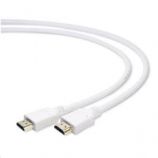 GEMBIRD CABLEXPERT Kabel HDMI-HDMI 3m, 2.0, M/M stíněný, zlacené kontakty, bílý