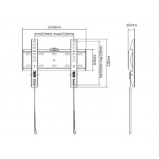 GEMBIRD Držák TV WM-42F-01, 23"-42" (30kg)