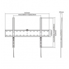 GEMBIRD Držák TV WM-70F-01, 37"-70" (40kg)