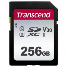 Transcend 256GB SDXC 300S (Class 10) UHS-I U3 V30 paměťová karta, 100 MB/s R, 40 MB/s W