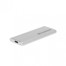 Transcend ESD240C 120GB USB 3.1 Gen2 (USB-C) Externí SSD disk (3D TLC), 520MB/R, 400MB/W, kompaktní rozměry, stříbrný