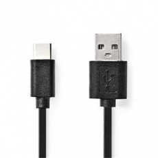 Nedis CCGL60600BK20 - USB 2.0 kabel | USB-A Zástrčka - USB-C Zástrčka | 2 m | Černá