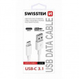 SWISSTEN DATA CABLE USB / USB-C 3.1 1,5M WHITE (9mm)