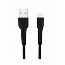 SWISSTEN DATOVÝ KABEL USB / USB-C 1,0 M ČERNÝ