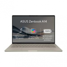 ASUS Zenbook 14 - Snapdragon X Elite X1E 78 100/32GB/1TB SSD/Qualcomm Adreno/14"/WUXGA/OLED/2y PUR/Win 11 Pro/béžová