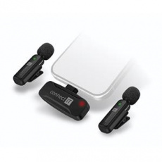 CONNECT IT Wireless Lavalier mikrofon USB-C konektor (2 ks + receiver) set ČERNÝ