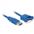 Delock kabel USB 3.0 Type-A samec > USB 3.0 Type-A samice přišroubovatelná 1 m