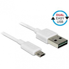 Delock kabel EASY-USB 2.0 Type-A samec > EASY-USB 2.0 Type Micro-B samec bílý 2 m