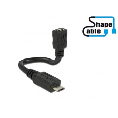 Delock Cable USB 2.0 Micro-B male > USB 2.0 Micro-B female OTG ShapeCable 0.15 m