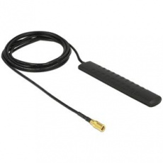 Delock DAB+ DVB-T2 Antenna SMB Plug 20 dBi active omnidirectional black adhesive mounting