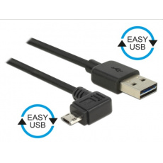 Delock kabel EASY-USB 2.0-A samec > EASY-Micro USB 2.0 samec pravoúhlý levý/pravýt 2 m